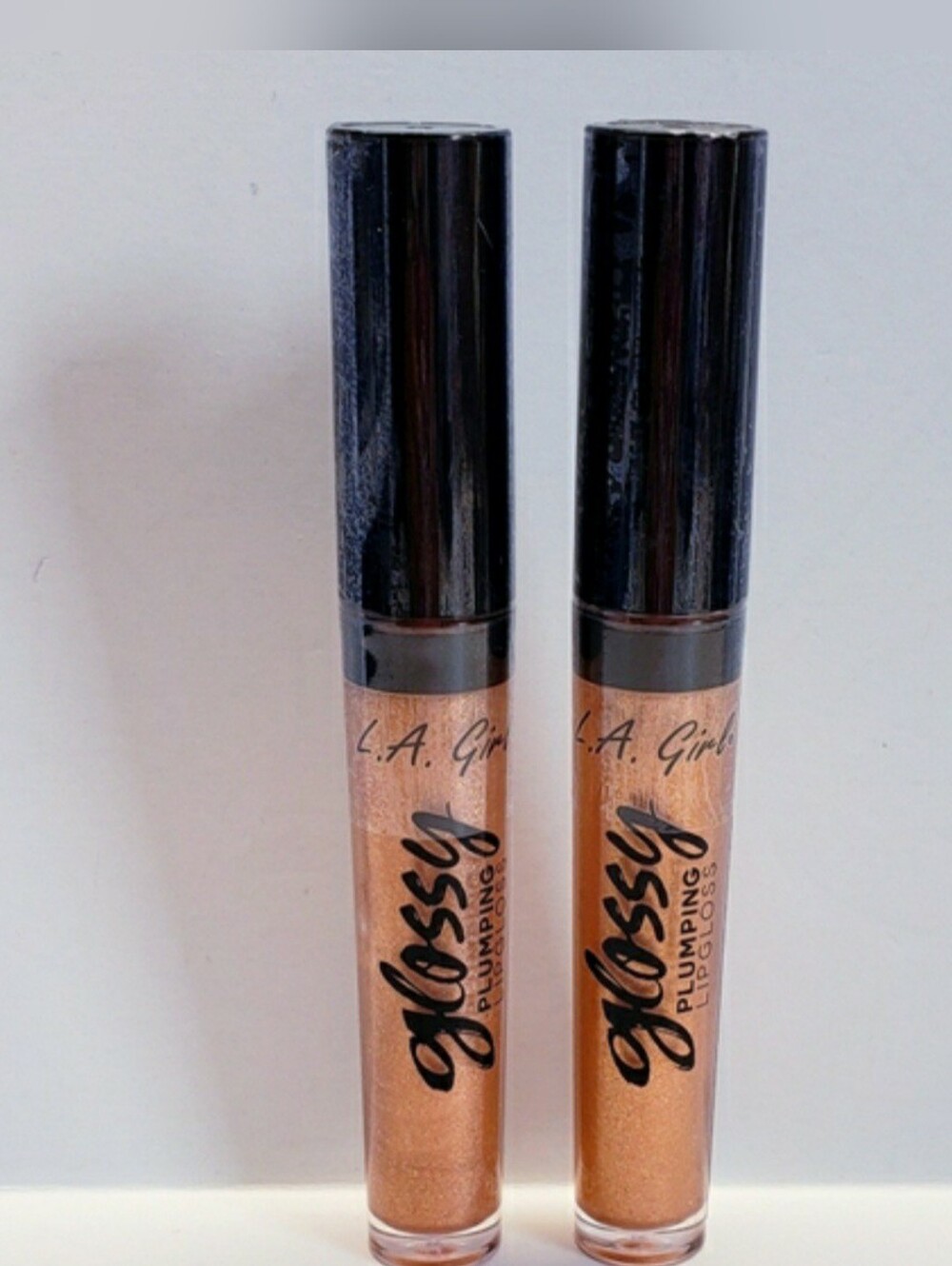 L.A. Girl Glossy Plumping Lipgloss, Fancy, 0.17 fl oz (2 pcs)